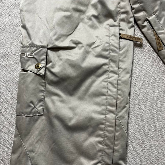 Ride Snowboards Light Beige Teflon Snowboarding Winter Snow Pants S - Picture 6 of 7